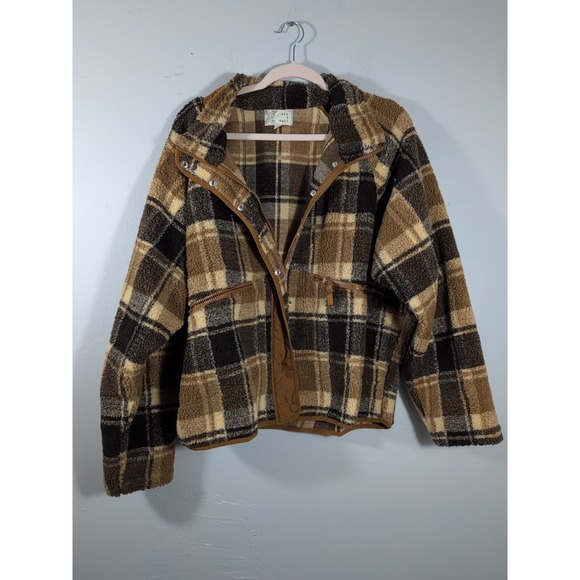 Oli & Hali Jackets & Blazers - Oli & Hali Women's Shirt Shacket Mix & Match Plaid Snap Shacket Medium